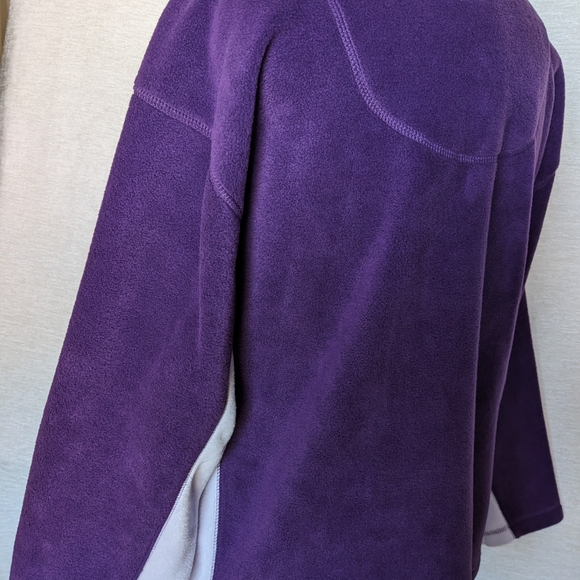 Disney VINTAGE Eeyore  Winnie The Pooh Purple 1/4 Zip Fleece Pullover Pocket NWT - Picture 9 of 15